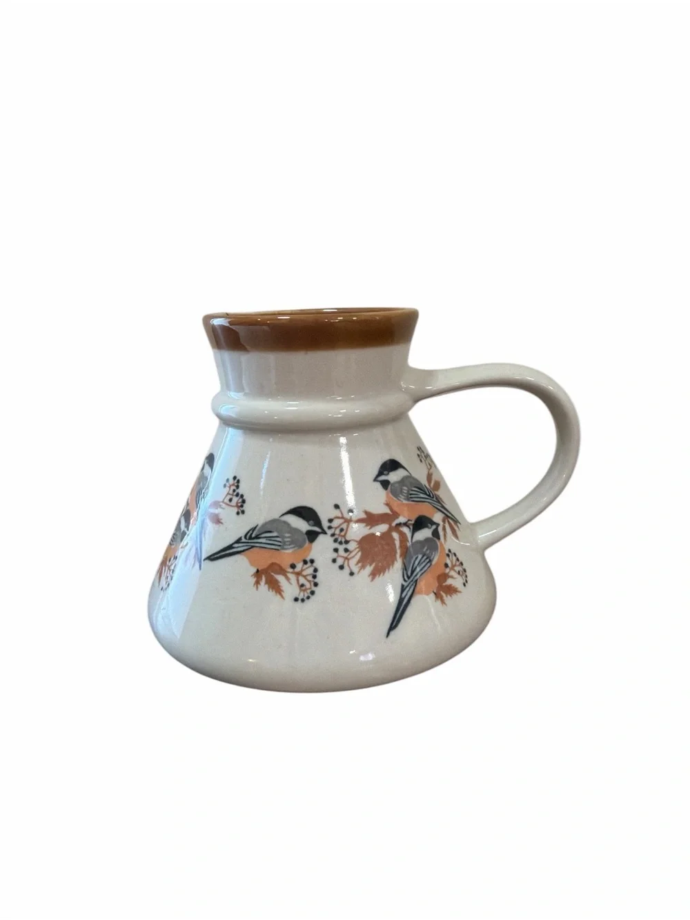 Vintage Otagiri Japan Chickadee Bird Mug Stoneware Cottagecore Coffee Cup